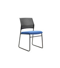 Pack de 4 sillas confidente tapizada en color azul, 56 cm(ancho) 84/94
