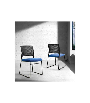 Pack de 4 sillas confidente tapizada en color azul, 56 cm(ancho) 84/94 - Foto 2
