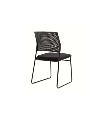 Pack de 4 sillas confidente tapizada en color negro, 56 cm(ancho) 84/94 - Foto 4