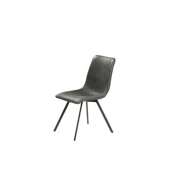 Pack de 4 sillas Cubic acabado tapizado en tejido color gris, 86 cm(alto)46 - Foto 2