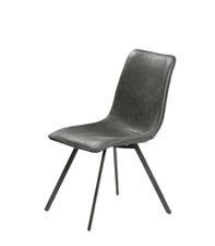 Pack de 4 sillas Cubic acabado tapizado en tejido color gris, 86 cm(alto)46