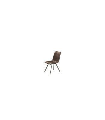 Pack de 4 sillas Cubic acabado tapizado en tejido color marrón, 86 cm(alto)46 - Foto 3