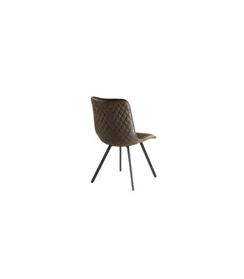 Pack de 4 sillas Cubic acabado tapizado en tejido color marrón, 86 cm(alto)46 - Foto 2