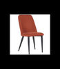 Pack de 4 sillas Furia tapizada en textil color teja, 87cm(alto) 47cm(ancho)