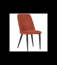 Pack de 4 sillas Furia tapizada en textil color teja, 87cm(alto) 47cm(ancho)