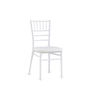 Pack de 4 sillas Giralda de estilo sevillano en blanco con cojín. 42 cm(ancho )