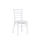 Pack de 4 sillas Giralda de estilo sevillano en blanco con cojín. 42 cm(ancho ) - 1