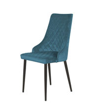 Pack de 4 sillas Imperial velvet color azul, 94 cm (alto) 48 cm (ancho) 57 cm