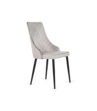 Pack de 4 sillas Imperial velvet color gris, 94 cm (alto) 48 cm (ancho) 57 cm