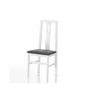 Pack de 4 sillas Lugros en madera de haya color blanco. 101 cm(alto), 41,2