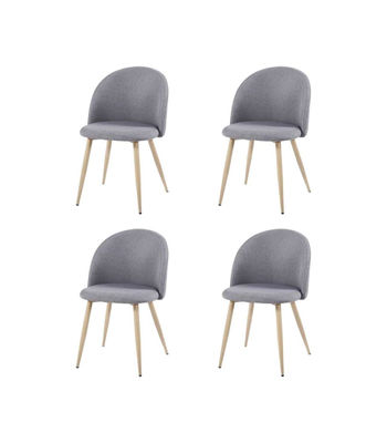 Pack de 4 sillas Md-Alamedilla tapizado en textil gris, 78cm(alto) 51cm(ancho) - Foto 5