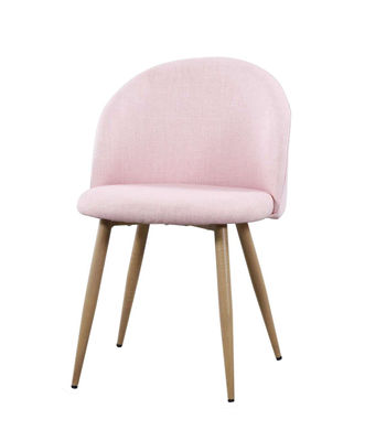 Pack de 4 sillas Md-Alamedilla tapizado en textil rosa claro, 78cm(alto)