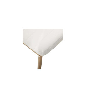 Pack de 4 sillas Md-Galera tapizadas en tejido PU blanco, 93cm(alto) 43cm(ancho) - Foto 2