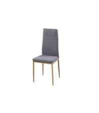 Pack de 4 sillas Md-Galera tapizadas en tejido PU gris, 93cm(alto) 43cm(ancho)
