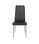 Pack de 4 sillas Md-Galera tapizadas en tejido PU negro, 93cm(alto) 43cm(ancho) - 1