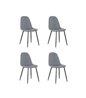 Pack de 4 sillas Md-Hamer tapizadas en textil 100% poliéster gris, 88cm(alto) - Foto 4