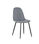 Pack de 4 sillas Md-Hamer tapizadas en textil 100% poliéster gris, 88cm(alto) - 1