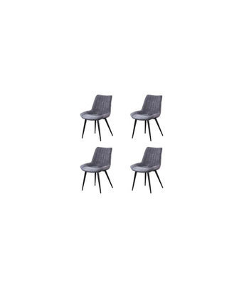 Pack de 4 sillas Md-Orce tapizadas en textil gris, 84cm(alto) 55cm(ancho) - Foto 4