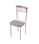 Pack de 4 sillas Md-Salar tapizadas en polipiel gris/rosa pastel, 89cm(alto) - 1