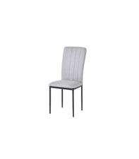 Pack de 4 sillas Md-Trenton tapizadas en tejido blanco, 100cm(alto) 36cm(ancho)