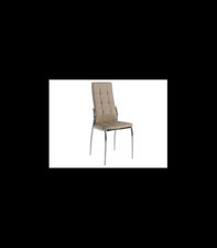 Pack de 4 sillas modelo Camila acabado en polipiel capuchino, 46 x 54 x 101/48