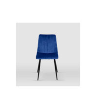 Pack de 4 sillas modelo IRIA tapizadas en terciopelo azul índigo, 44cm(ancho )