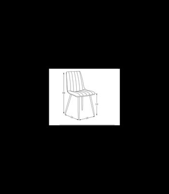Pack de 4 sillas modelo IRIA tapizadas en terciopelo granate, 44cm(ancho ) - Foto 2