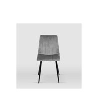 Pack de 4 sillas modelo IRIA tapizadas en terciopelo gris piedra, 44cm(ancho )