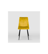 Pack de 4 sillas modelo IRIA tapizadas en terciopelo mostaza, 44cm(ancho )