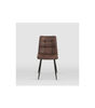 Pack de 4 sillas modelo Ivy tapizadas en microfibra chocolate, 51cm(ancho )