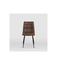 Pack de 4 sillas modelo Ivy tapizadas en microfibra chocolate, 51cm(ancho )