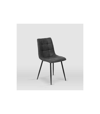 Pack de 4 sillas modelo Ivy tapizadas en microfibra gris pizarra, 51cm(ancho ) - Foto 3