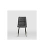 Pack de 4 sillas modelo Ivy tapizadas en microfibra gris pizarra, 51cm(ancho )