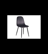 Pack de 4 sillas modelo Kim tapizadas en velvet gris, 44cm(ancho ) 86cm(altura)