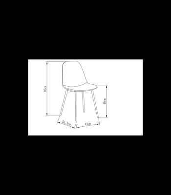 Pack de 4 sillas modelo Margot tapizadas en textil gris pizarra, 45cm(ancho ) - Foto 3