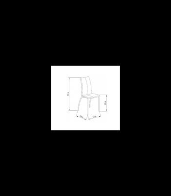 Pack de 4 sillas modelo Marian tapizadas en piel sintetica blanca, 43cm(ancho ) - Foto 2