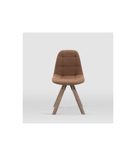Pack de 4 sillas modelo Marlene tapizadas en textil marrón chocolate, 44cm(ancho