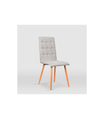 Pack de 4 sillas modelo Nadia tapizadas en textil gris arena, 43cm(ancho ) - Foto 4