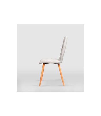 Pack de 4 sillas modelo Nadia tapizadas en textil gris arena, 43cm(ancho ) - Foto 3
