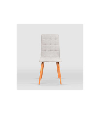 Pack de 4 sillas modelo Nadia tapizadas en textil gris arena, 43cm(ancho )