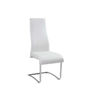 Pack de 4 sillas modelo Pastora acabado polipiel blanca, 46 x 61 x 108/47 cm