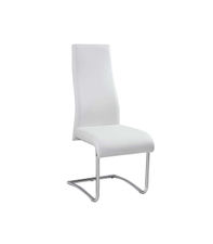Pack de 4 sillas modelo Pastora acabado polipiel blanca, 46 x 61 x 108/47 cm