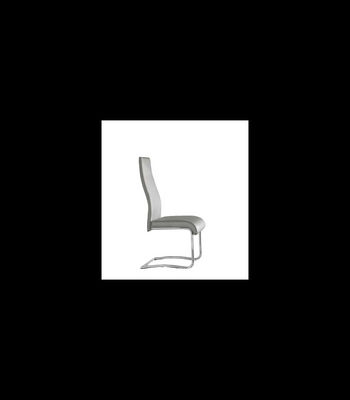 Pack de 4 sillas modelo Pastora acabado polipiel gris, 46 x 61 x 108/47 cm