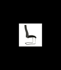 Pack de 4 sillas modelo Pastora acabado polipiel negro, 46 x 61 x 108/47 cm