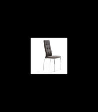Pack de 4 sillas modelo Petra tapizado en tela gris oscuro, 46 x 54 x 101/48 cm