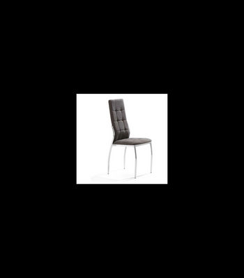 Pack de 4 sillas modelo Petra tapizado en tela gris oscuro, 46 x 54 x 101/48 cm