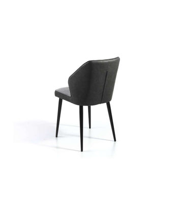 Pack de 4 sillas modelo SARAY acabado tela gris y ecopiel gris oscuro, 49 x 61 x - Foto 2