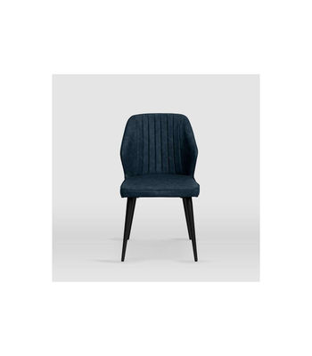 Pack de 4 sillas modelo Triana tapizadas en microfibra azul marengo, 49cm(ancho