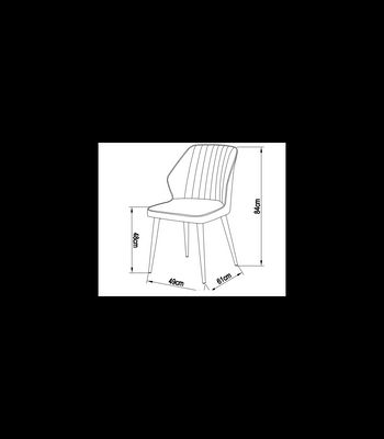 Pack de 4 sillas modelo Triana tapizadas en microfibra azul marengo, 49cm(ancho - Foto 4