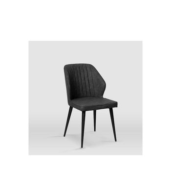 Pack de 4 sillas modelo Triana tapizadas en microfibra gris pizarra, 49cm(ancho - Foto 3